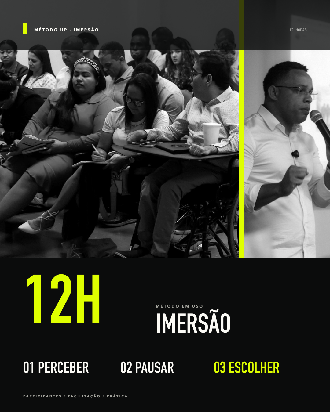Participantes durante a imersão de 12 horas do Método UP